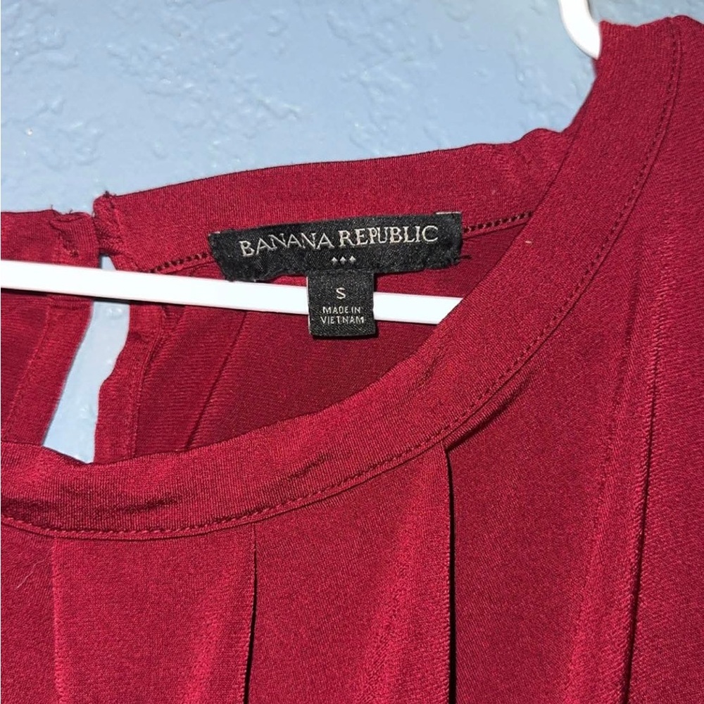 Banana Republic Long Sleeve Red Tie-Back Top - Picture 3 of 4